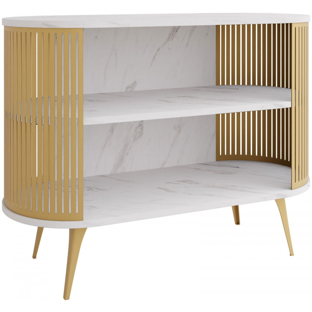 Μπουφές Roenni-Λευκό Μάρμαρο - Χρυσό