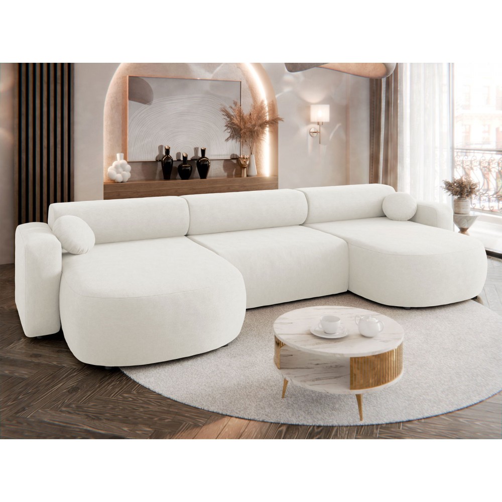 Γωνιακός καναπές Nicelo U-Εκρού