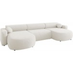 Γωνιακός καναπές Nicelo U-Εκρού