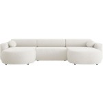 Γωνιακός καναπές Nicelo U-Εκρού