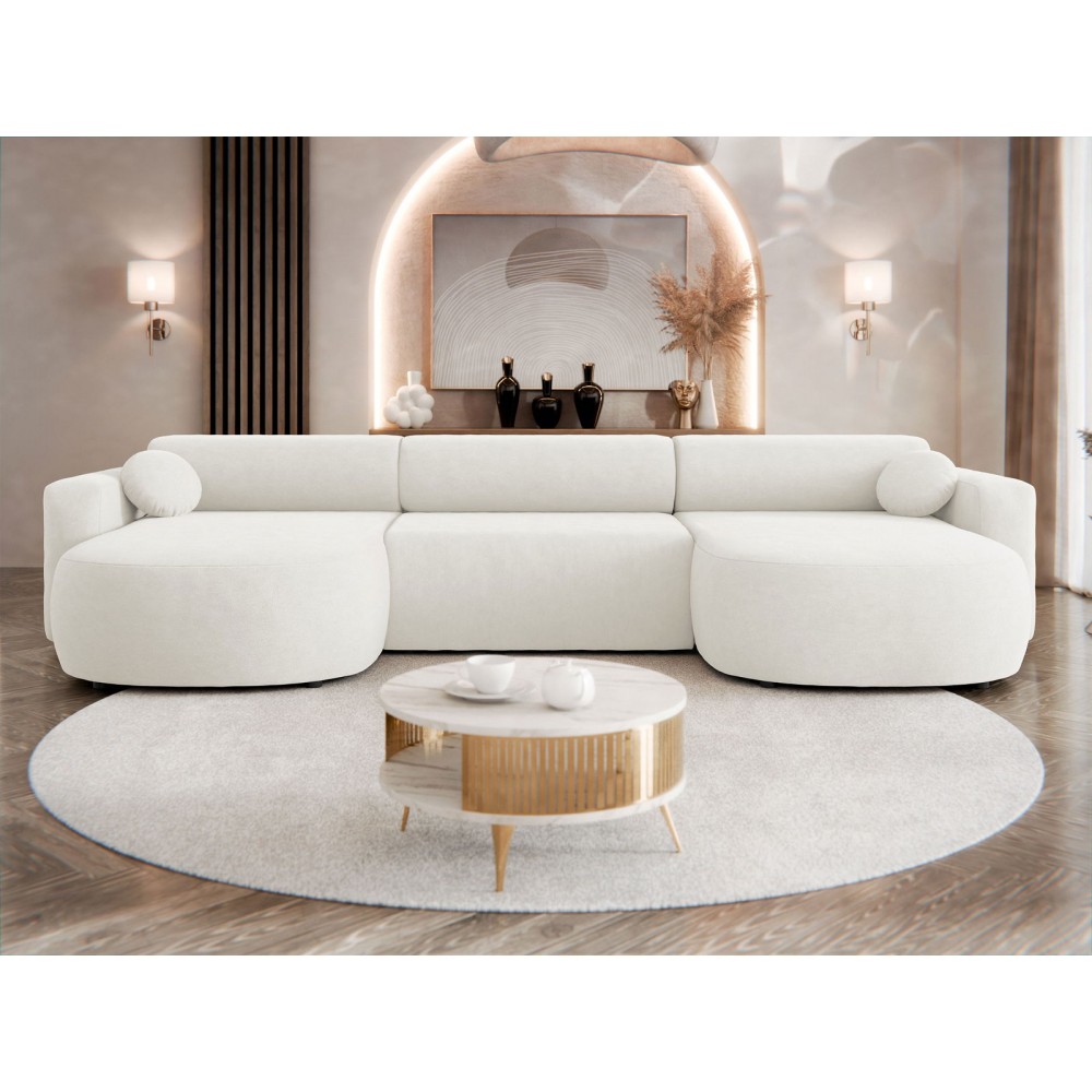 Γωνιακός καναπές Nicelo U-Εκρού