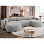 Γωνιακός καναπές Nicelo U-Γκρι Ανοιχτό
