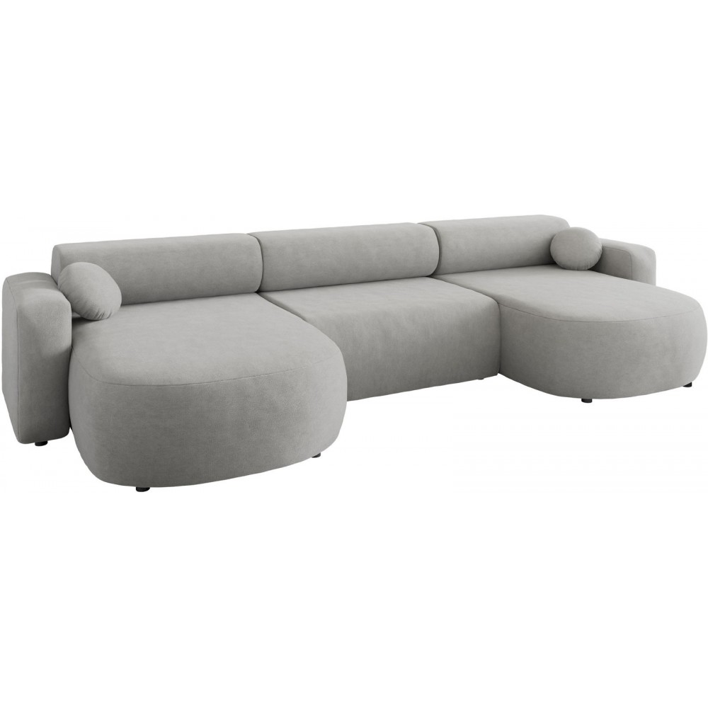 Γωνιακός καναπές Nicelo U-Γκρι Ανοιχτό