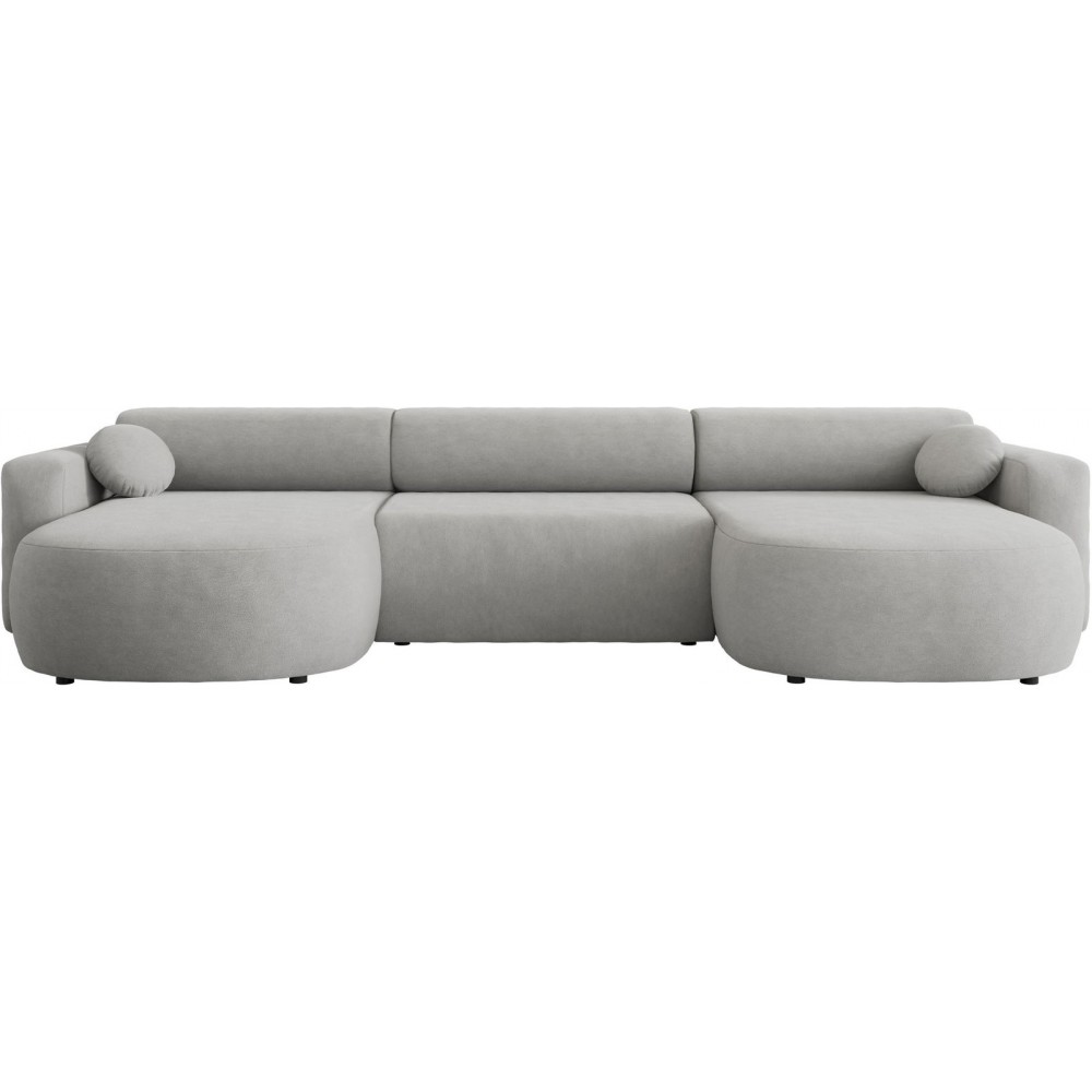 Γωνιακός καναπές Nicelo U-Γκρι Ανοιχτό