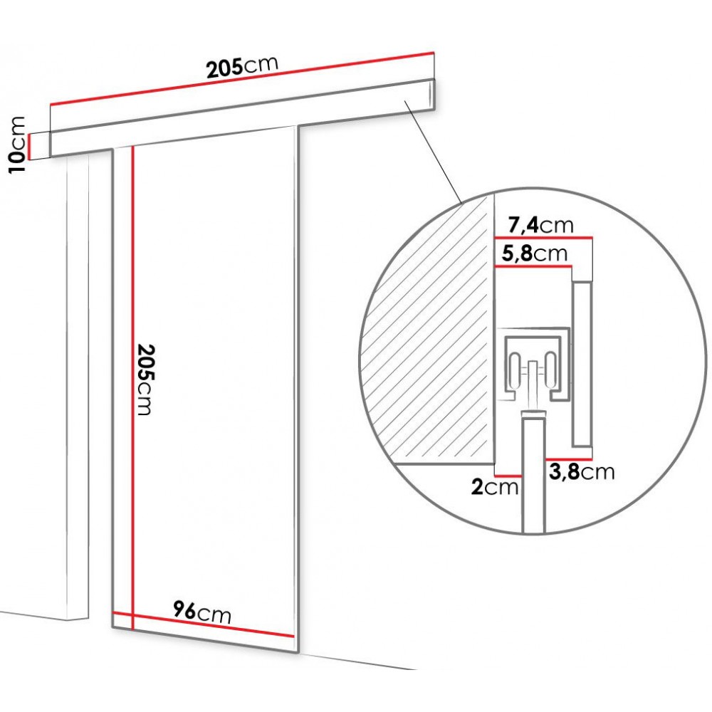 Συρόμενη πόρτα Leo-Cashmere