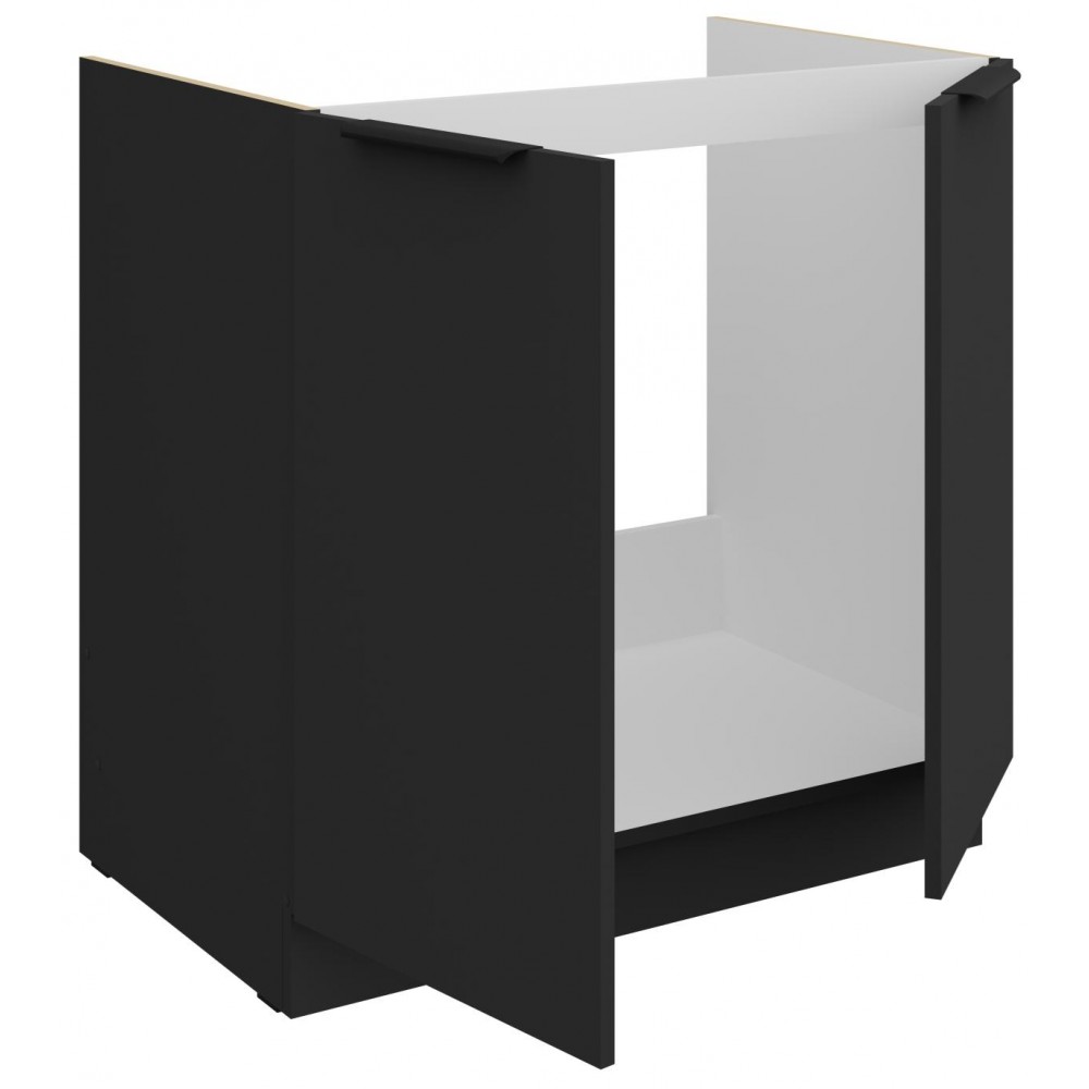 Επιδαπέδιο ντουλάπι νεροχύτη Arianna 80 ZL 2F-Μαύρο