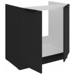 Επιδαπέδιο ντουλάπι νεροχύτη Arianna 80 ZL 2F-Μαύρο