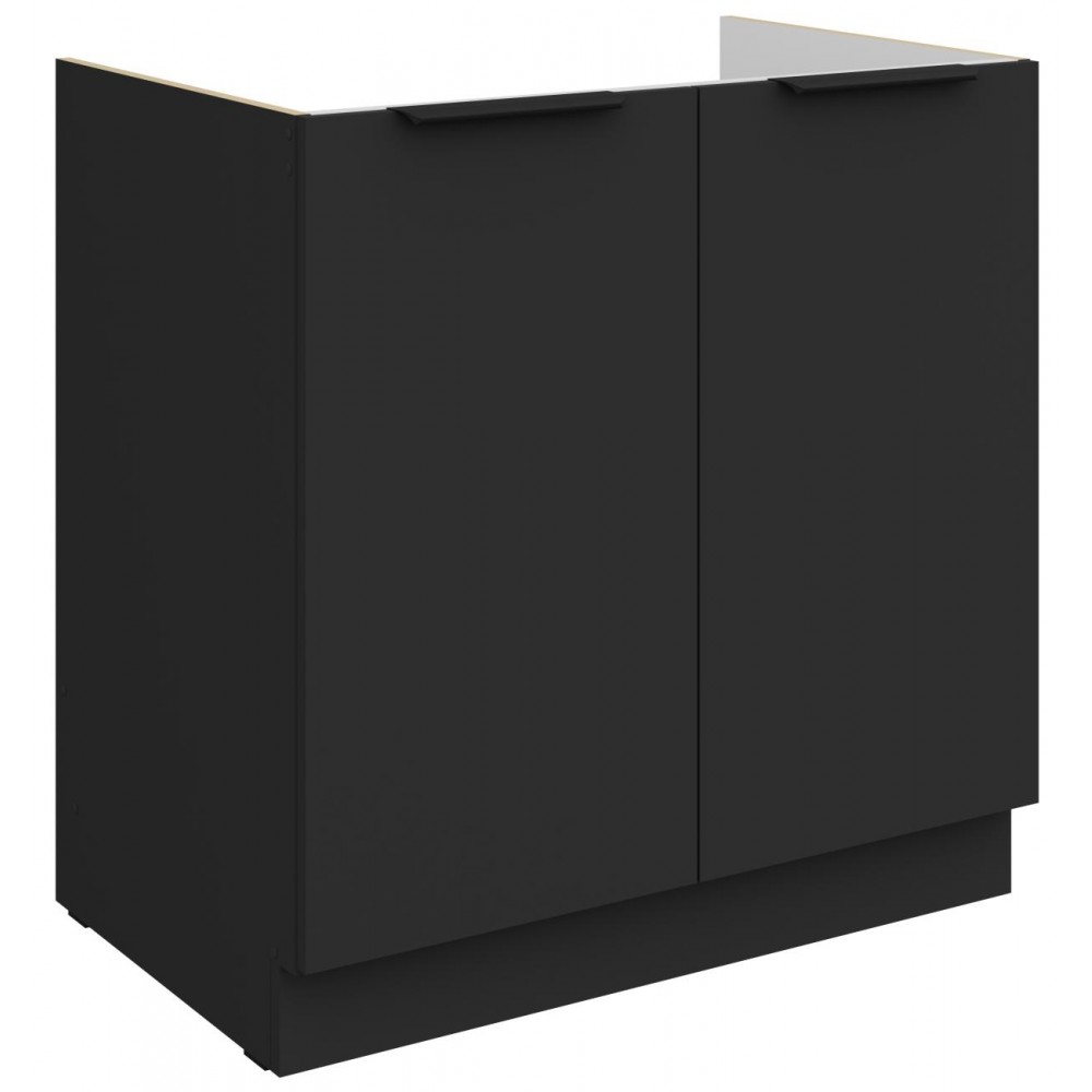 Επιδαπέδιο ντουλάπι νεροχύτη Arianna 80 ZL 2F-Μαύρο