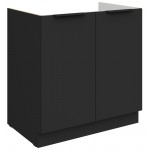 Επιδαπέδιο ντουλάπι νεροχύτη Arianna 80 ZL 2F-Μαύρο