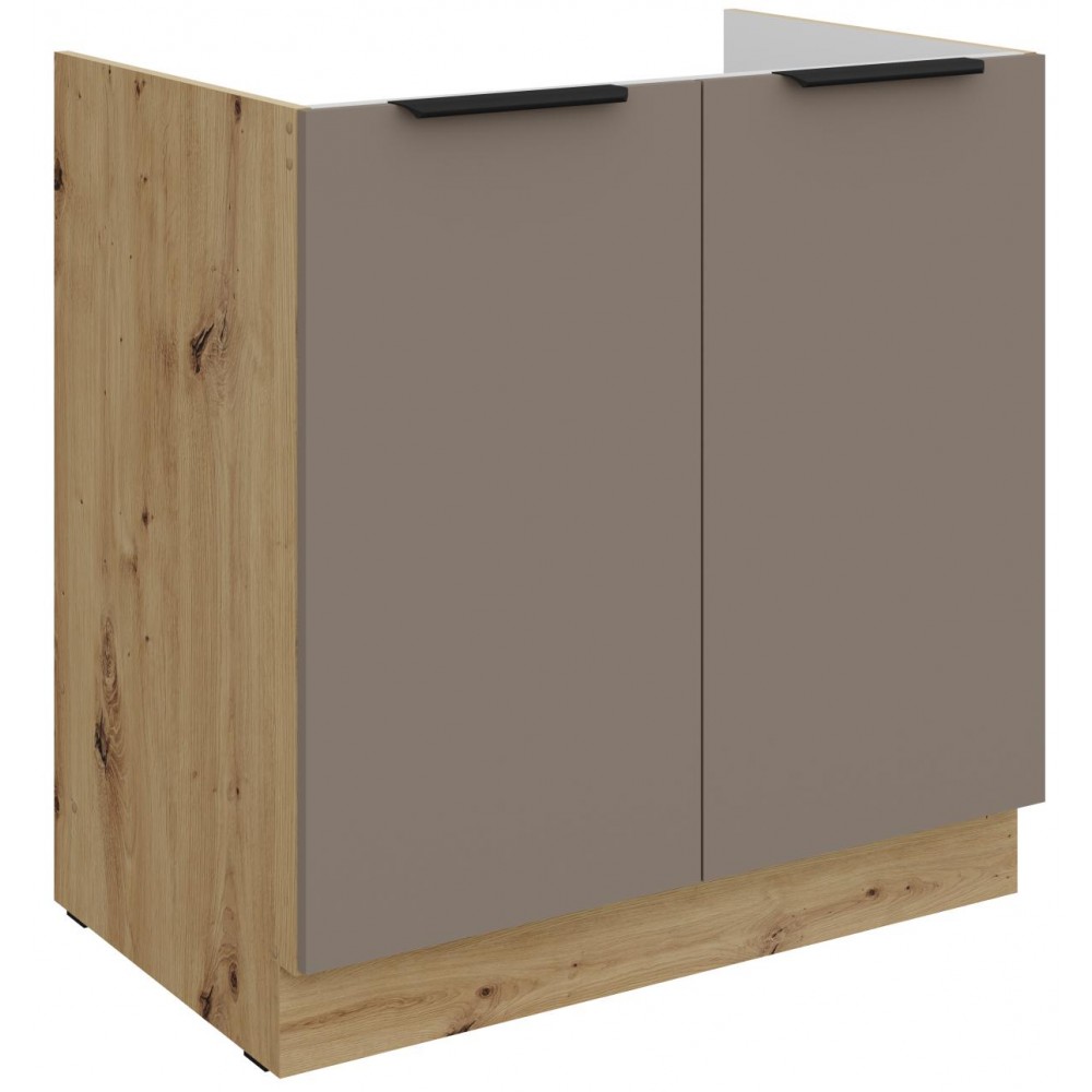 Επιδαπέδιο ντουλάπι νεροχύτη Arianna 80 ZL 2F-Γκρέζ