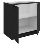 Επιδαπέδιο ντουλάπι Arianna 80 D 2F BB-Μαύρο 80x52x82