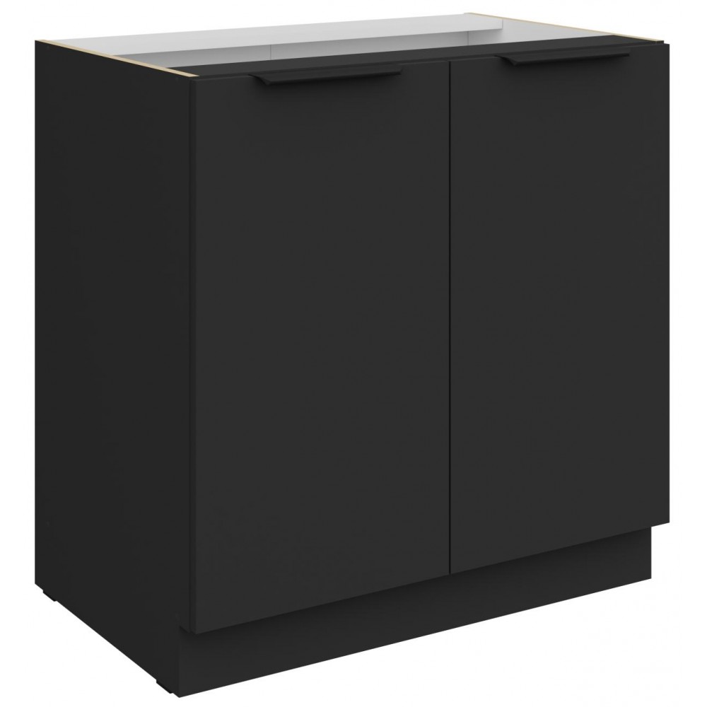 Επιδαπέδιο ντουλάπι Arianna 80 D 2F BB-Μαύρο 80x52x82
