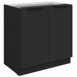 Επιδαπέδιο ντουλάπι Arianna 80 D 2F BB-Μαύρο 80x52x82