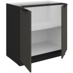 Επιδαπέδιο ντουλάπι Arianna 80 D 2F BB-Γκρι 80x52x82