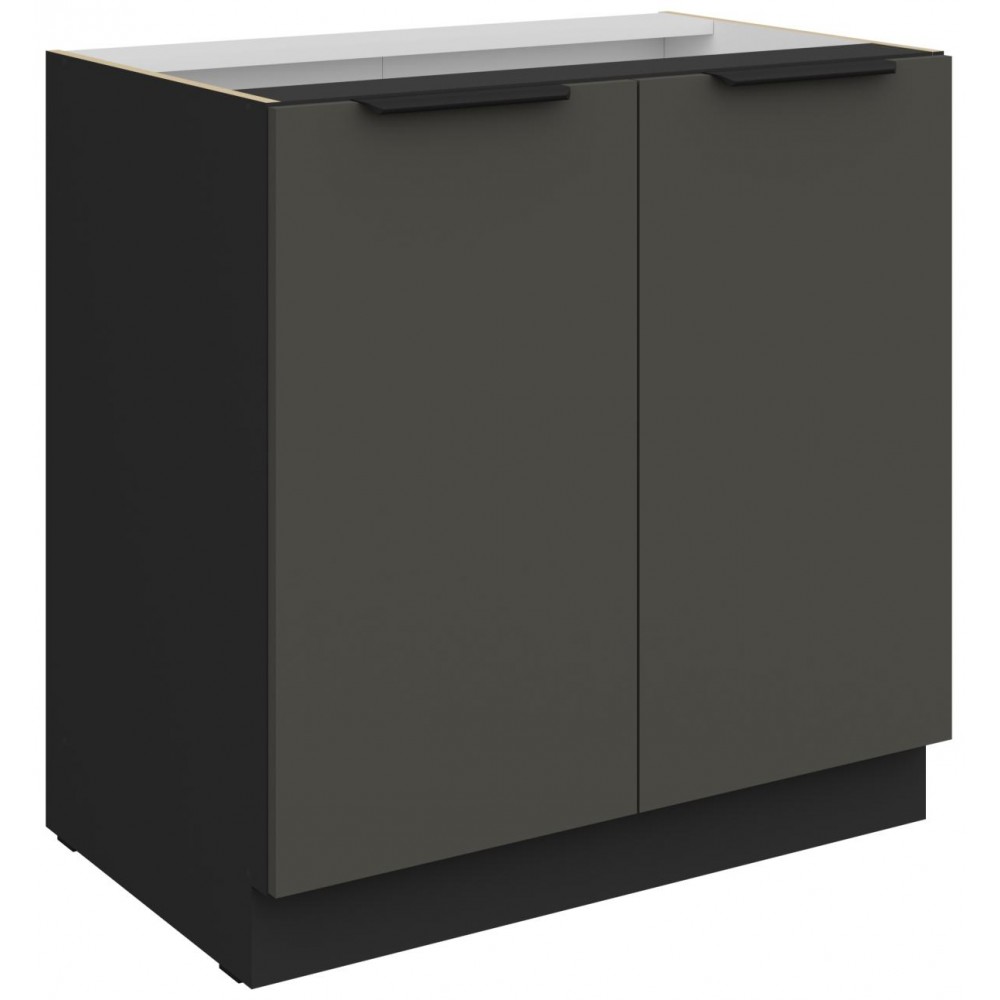 Επιδαπέδιο ντουλάπι Arianna 80 D 2F BB-Γκρι 80x52x82
