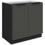 Επιδαπέδιο ντουλάπι Arianna 80 D 2F BB-Γκρι 80x52x82
