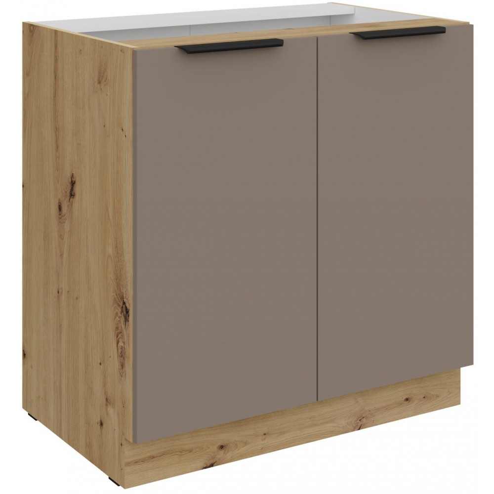 Επιδαπέδιο ντουλάπι Arianna 80 D 2F BB-Γκρέζ 80x52x82