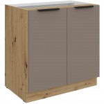 Επιδαπέδιο ντουλάπι Arianna 80 D 2F BB-Γκρέζ 80x52x82