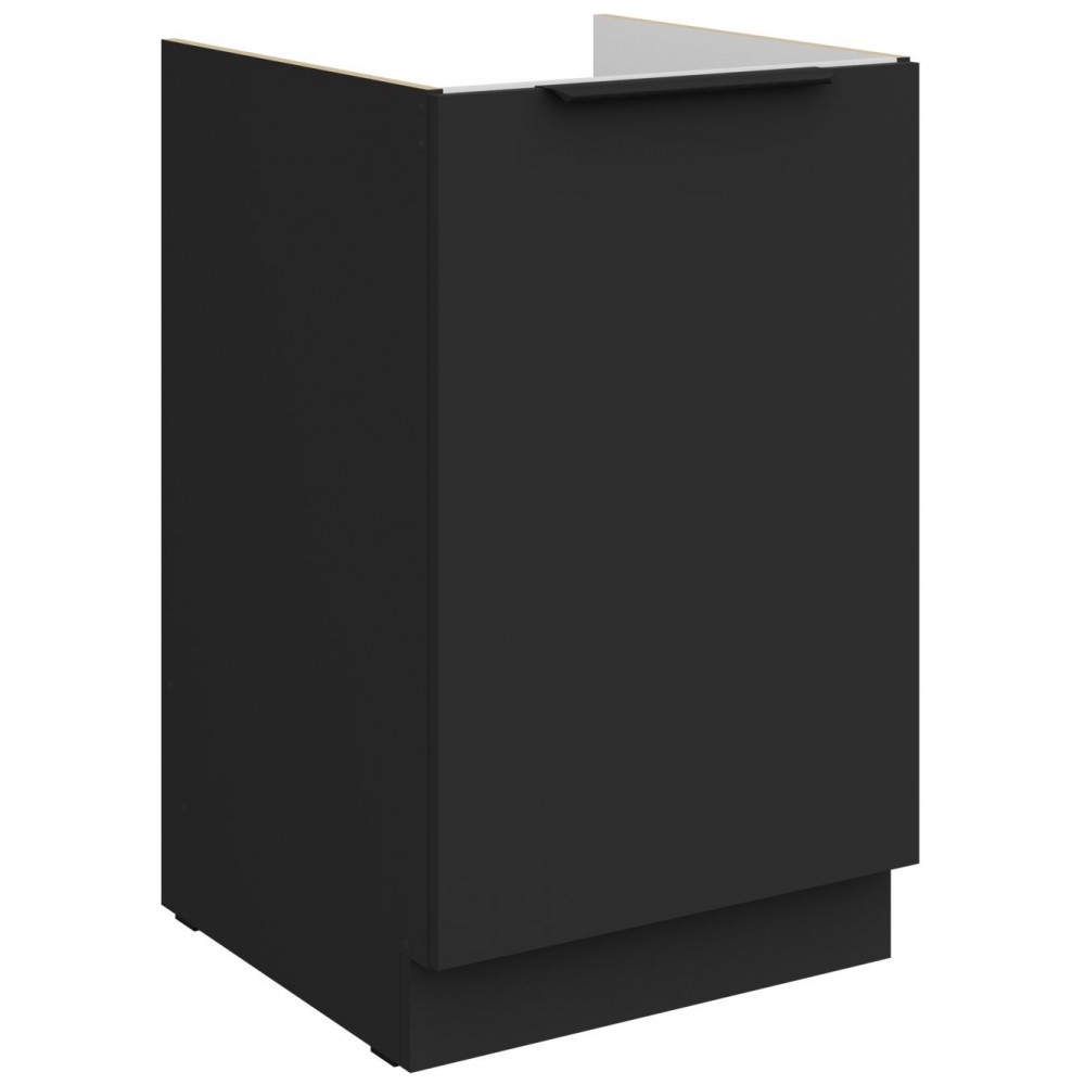 Επιδαπέδιο ντουλάπι νεροχύτη Arianna 50 ZL 1F BB-Μαύρο 50x52x82