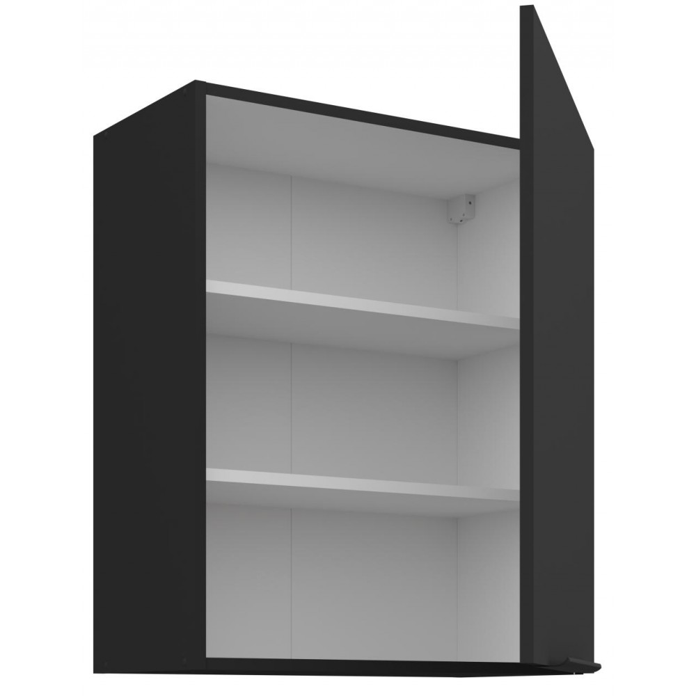 Κρεμαστό ντουλάπι Arianna 60 G 72 1F-Μαύρο 60x31x71.5