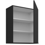 Κρεμαστό ντουλάπι Arianna 60 G 72 1F-Μαύρο 60x31x71.5