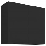 Κρεμαστό ντουλάπι Arianna 80 G 72 2F-Μαύρο