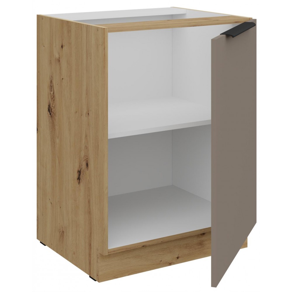 Επιδαπέδιο ντουλάπι Arianna 60 D 1F BB-Γκρέζ 60x52x82