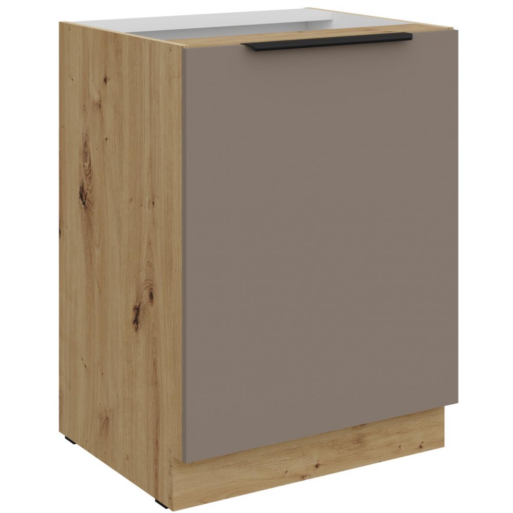 Επιδαπέδιο ντουλάπι Arianna 60 D 1F BB-Γκρέζ 60x52x82