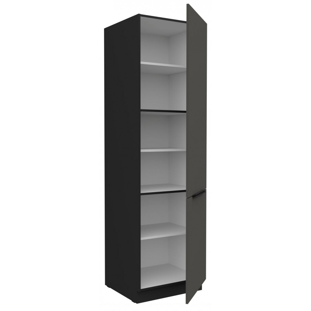 Επιδαπέδιο ντουλάπι Arianna 60 DK 210 2F-Γκρι 60x57x210