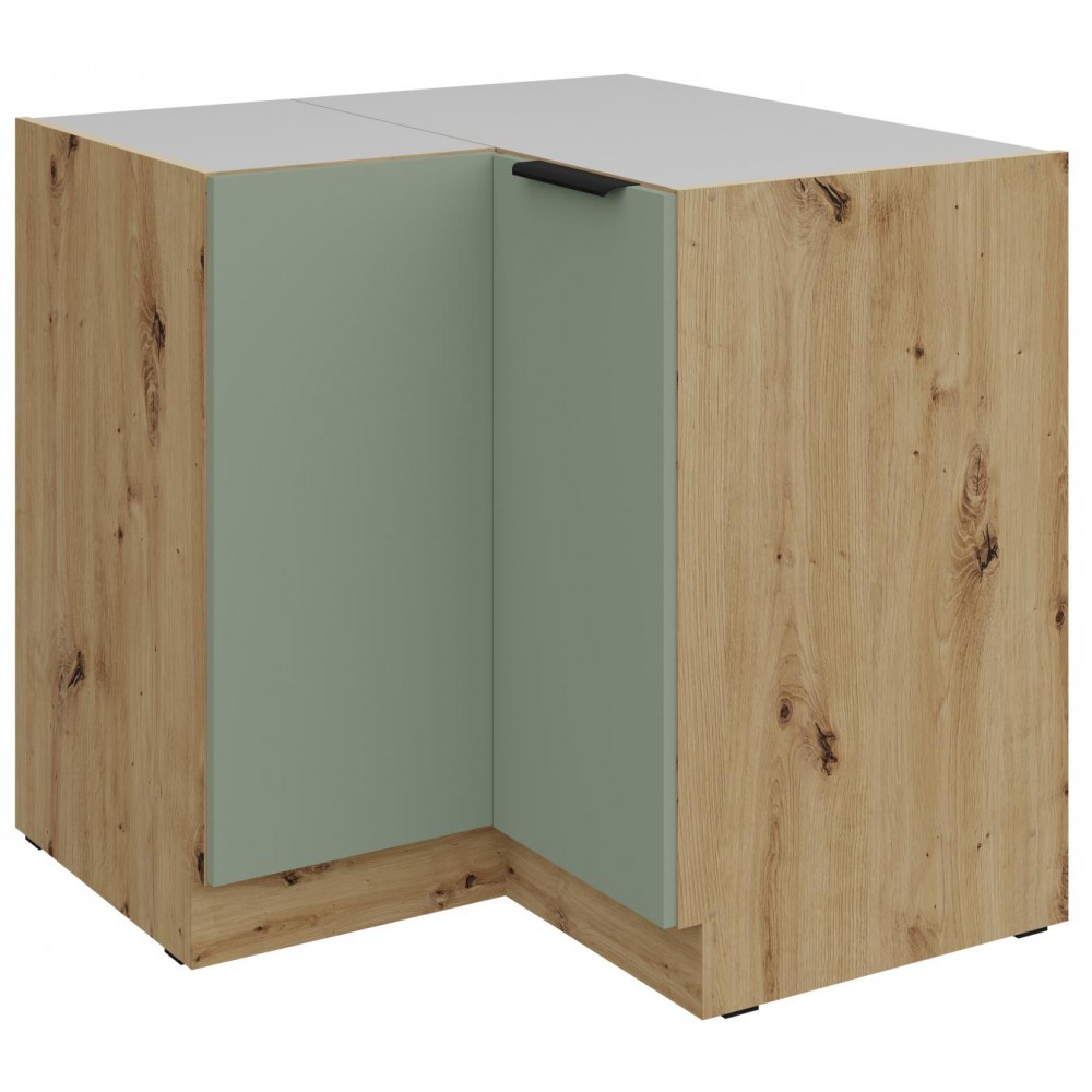 Επιδαπέδιο ντουλάπι γωνιακό Arianna 90x90 DN 2F BB-Φυστικί 84.5x84.5x82