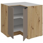 Επιδαπέδιο ντουλάπι γωνιακό Arianna 90x90 DN 2F BB-Γκρέζ