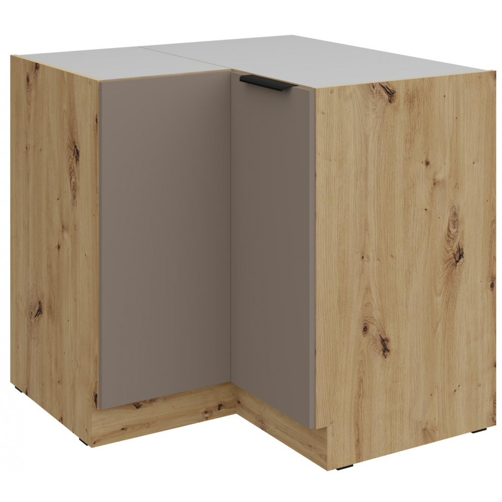 Επιδαπέδιο ντουλάπι γωνιακό Arianna 90x90 DN 2F BB-Γκρέζ