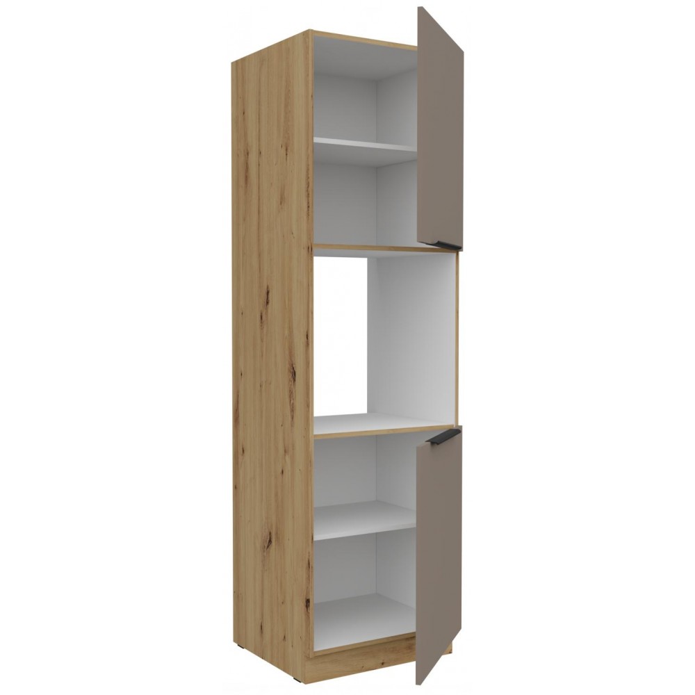 Επιδαπέδιο ντουλάπι Arianna 60 DP 210 2F-Γκρέζ 60x57x210
