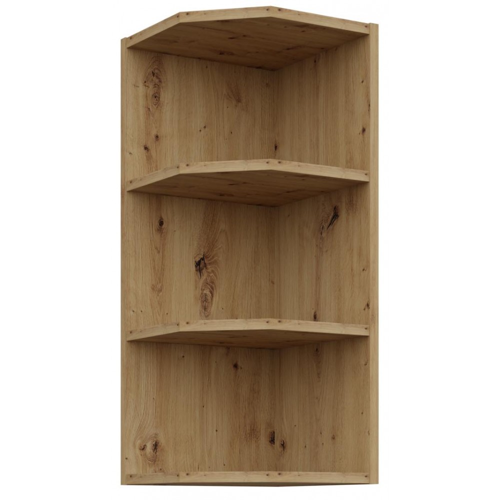 Κρεμαστό ντουλάπι γωνιακό με ράφια Arianna 30 G 72 ZAK-Φυσικό