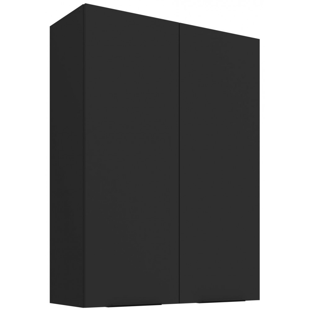 Κρεμαστό ντουλάπι Arianna 80 G 108 2F-Μαύρο 80x31x107.5