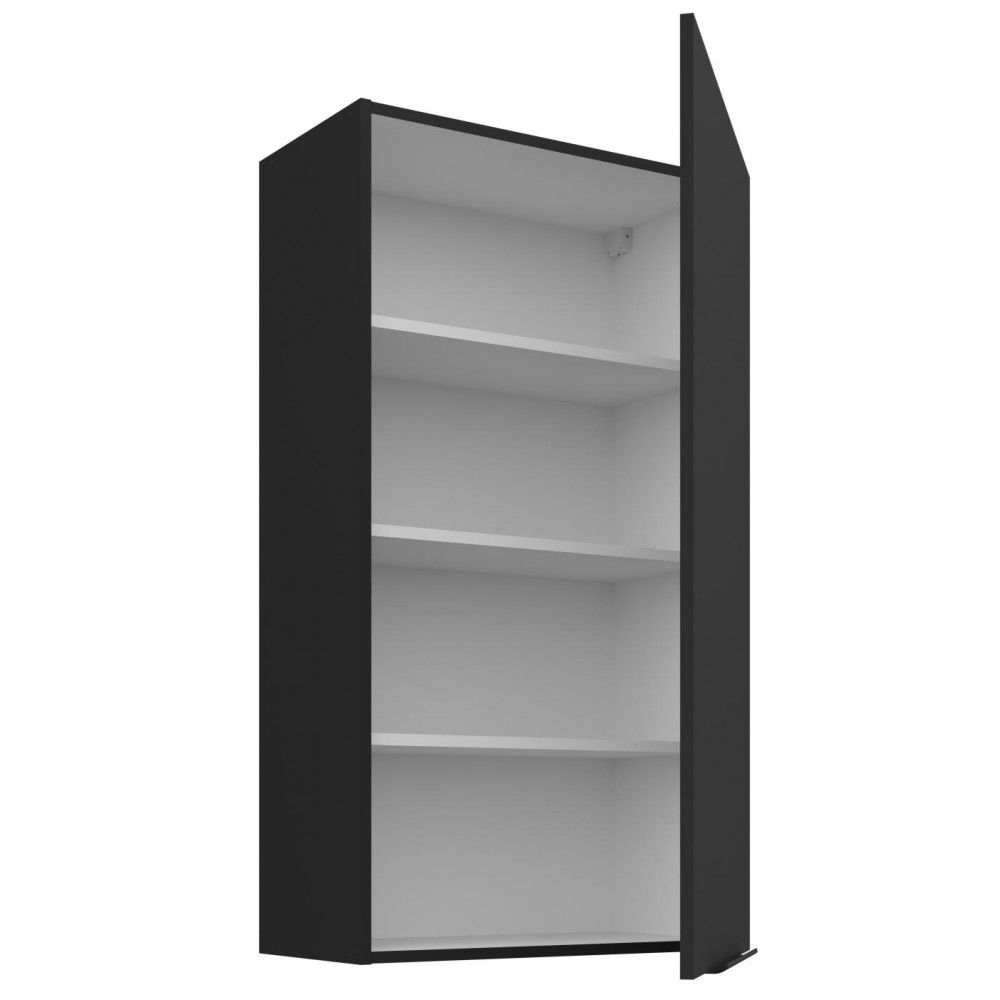 Κρεμαστό ντουλάπι Arianna 60 G 108 1F-Μαύρο 60x31x107.5