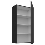 Κρεμαστό ντουλάπι Arianna 60 G 108 1F-Μαύρο 60x31x107.5