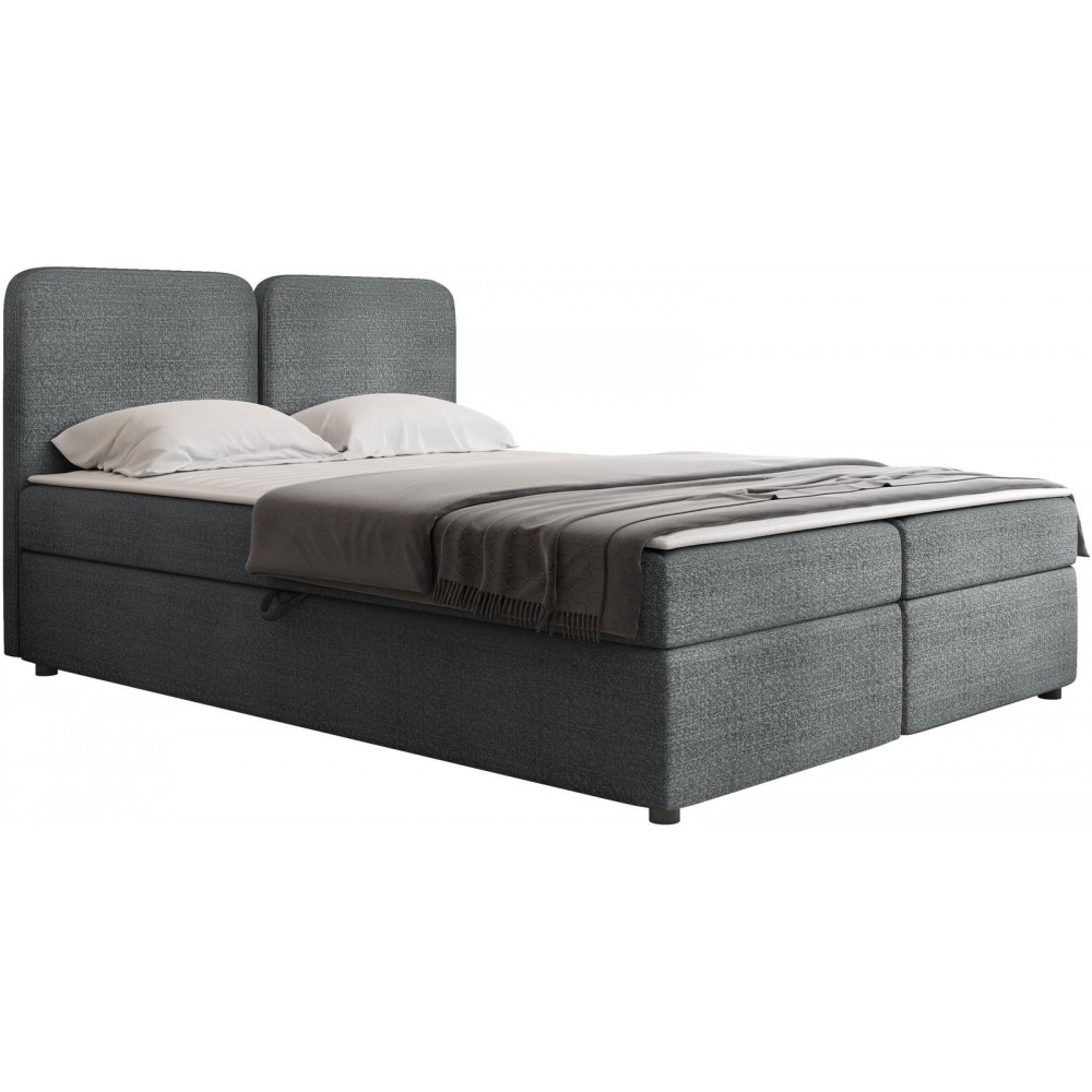 Επενδυμένο κρεβάτι Boho-140 x 200-Γκρι