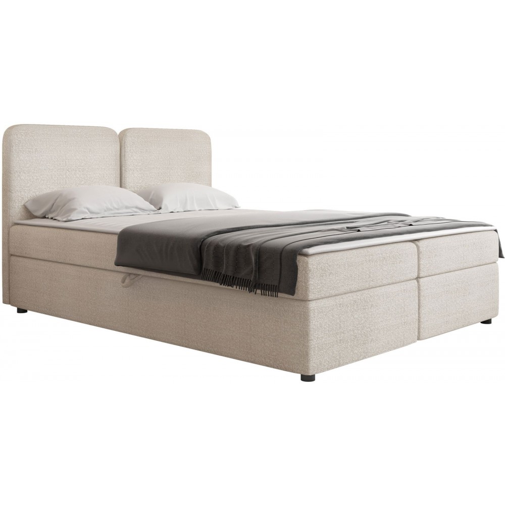 Επενδυμένο κρεβάτι Boho-180 x 200-Κρεμ