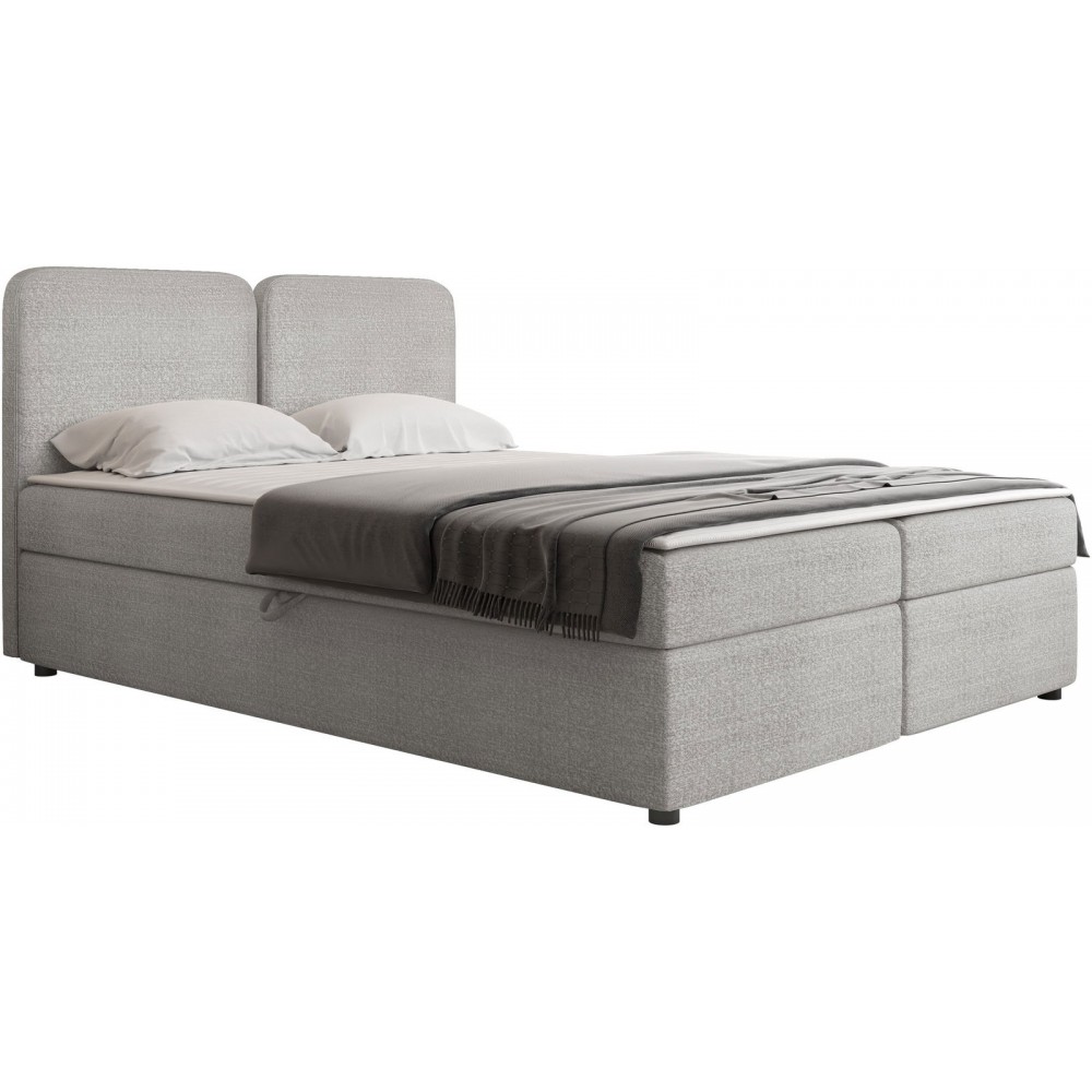 Επενδυμένο κρεβάτι Boho-180 x 200-Γκρι Ανοιχτό