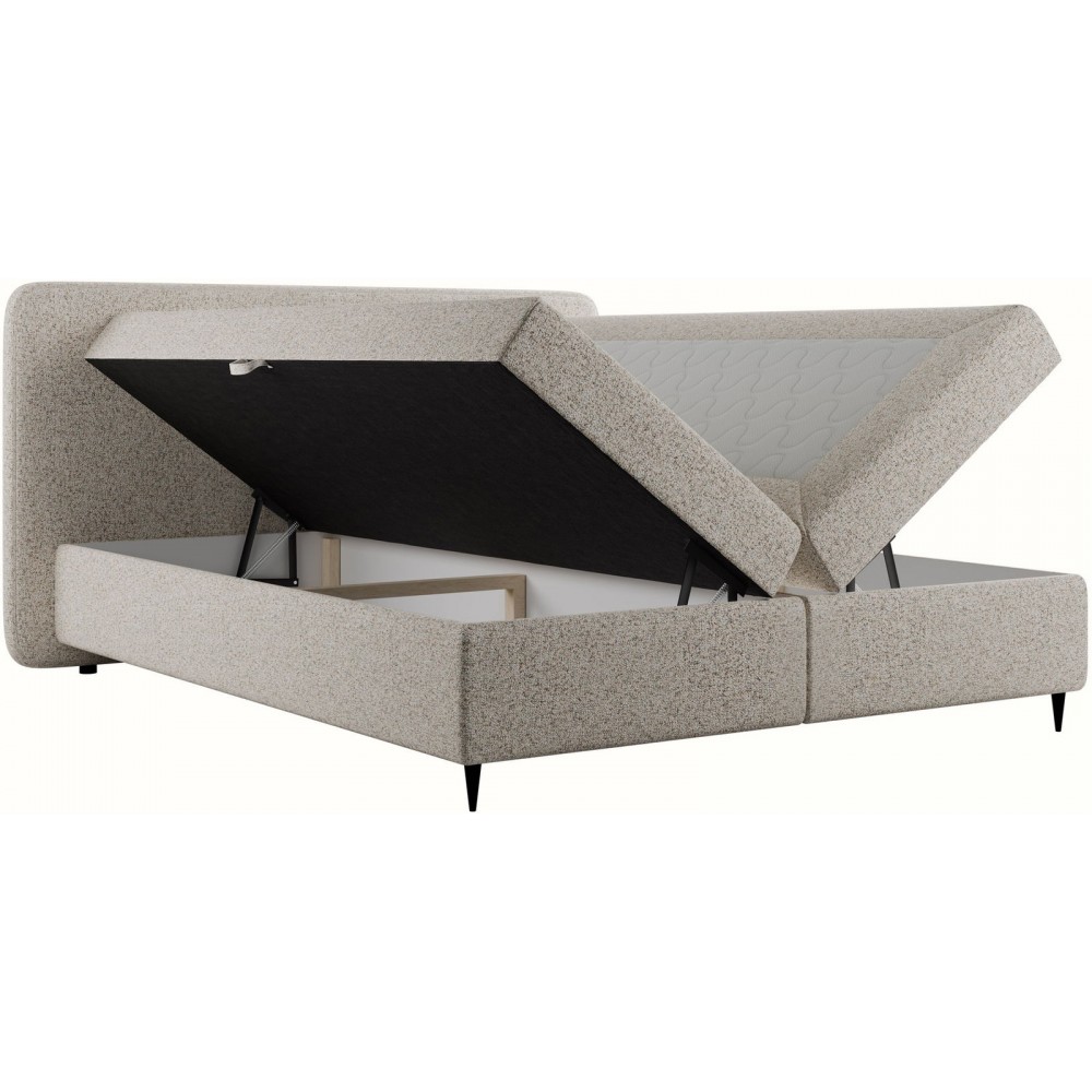 Επενδυμένο κρεβάτι Boho II-180 x 200-Γκρι Ανοιχτό