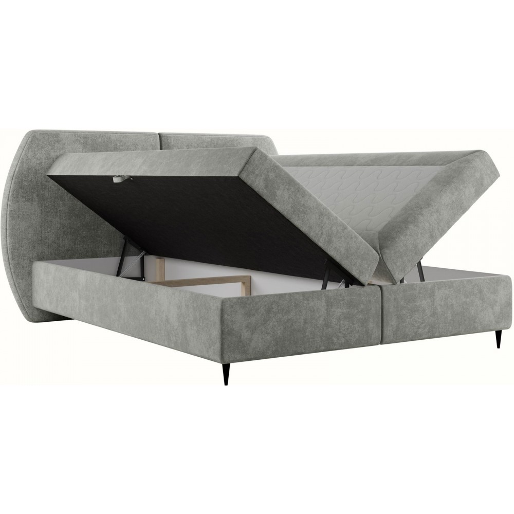 Επενδυμένο κρεβάτι Madryt-160 x 200-Καφέ