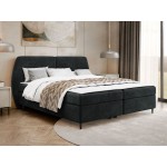 Επενδυμένο κρεβάτι Madryt-160 x 200-Μαύρο