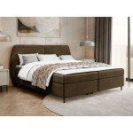 Επενδυμένο κρεβάτι Madryt-180 x 200-Καφέ