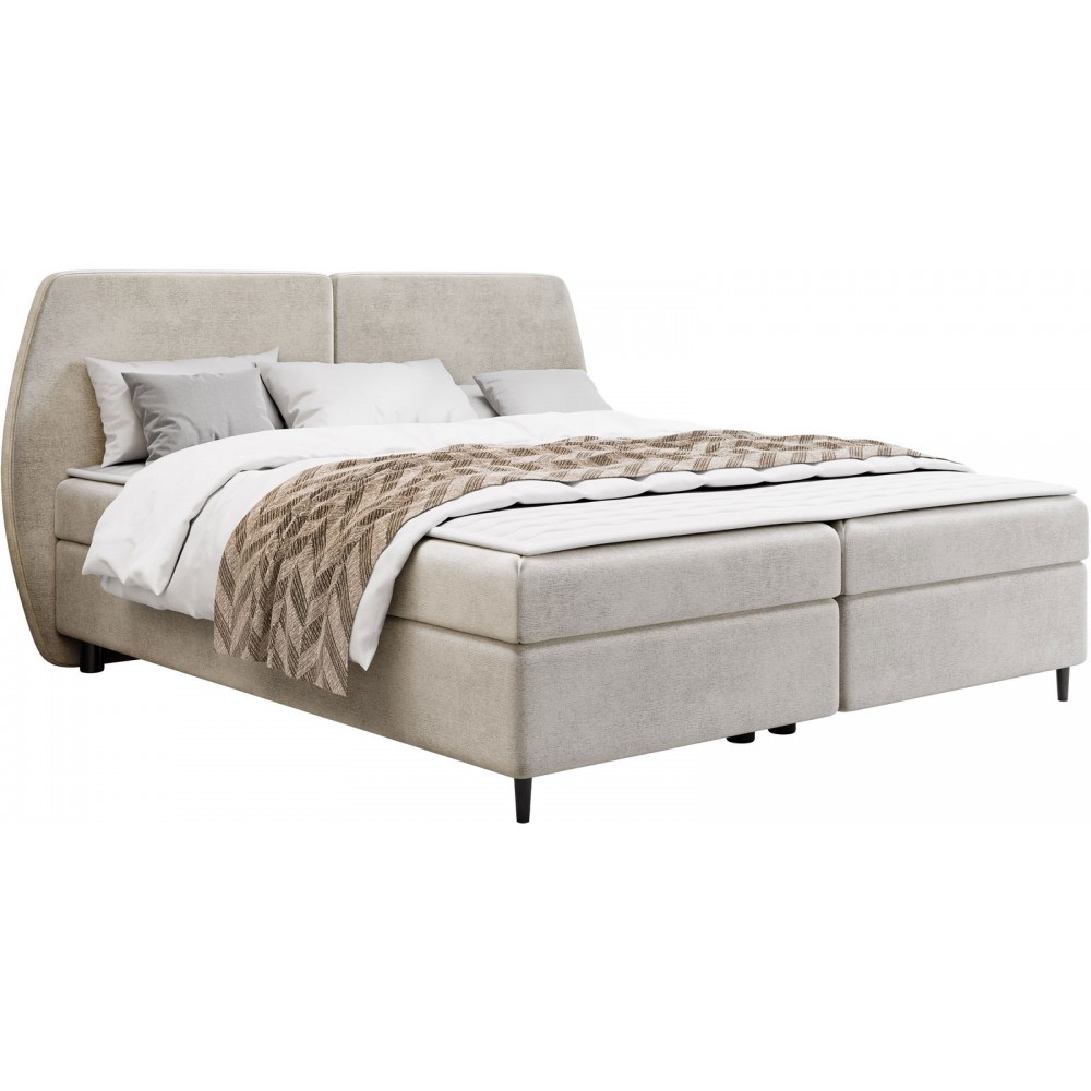 Επενδυμένο κρεβάτι Madryt-180 x 200-Κρεμ