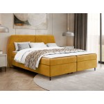 Επενδυμένο κρεβάτι Madryt-180 x 200-Μουσταρδί