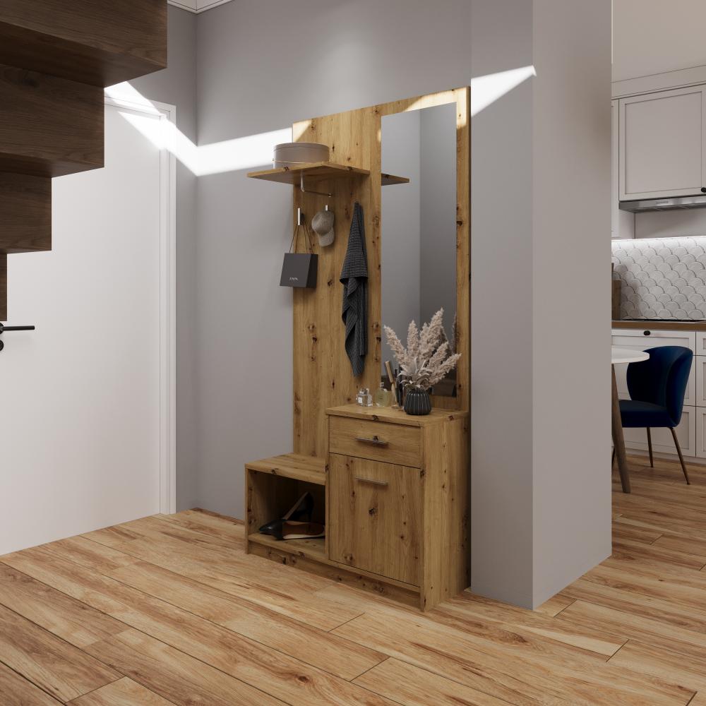 Γκαρνταρόμπα Pera-Φυσικό 89.9x30x183.8
