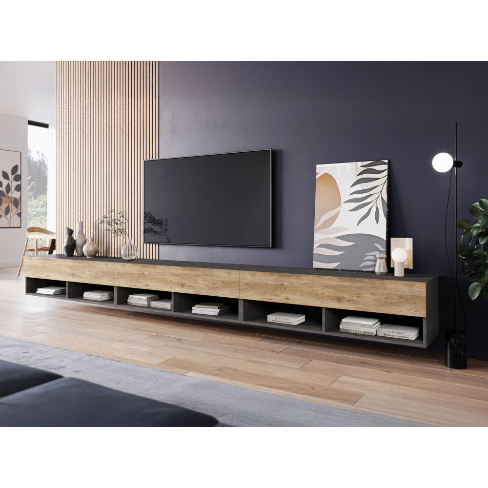 Έπιπλο τηλεόρασης A 300-Φυσικό - Γκρι