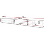 Έπιπλο τηλεόρασης A 300-Φυσικό - Γκρι