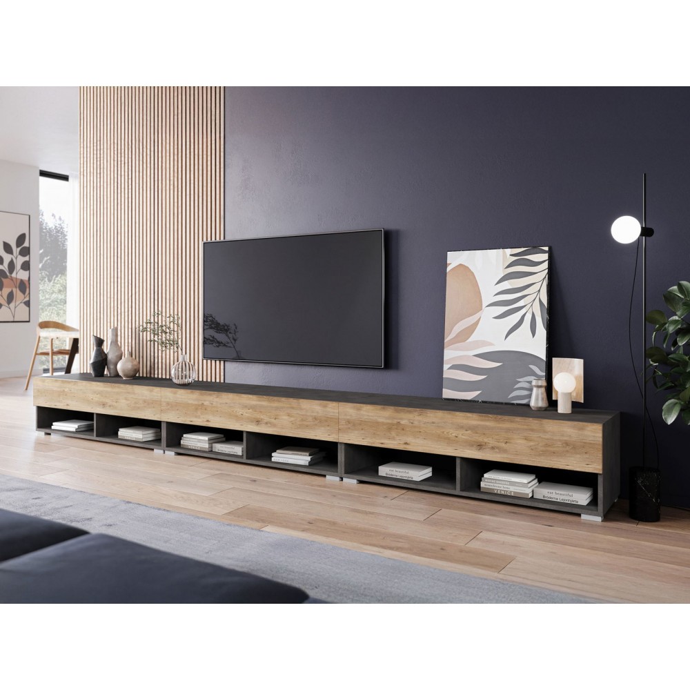 Έπιπλο τηλεόρασης A 300-Φυσικό - Γκρι